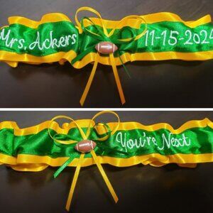 Date & Name sports team garter You're Next football, basketball, baseball soccer